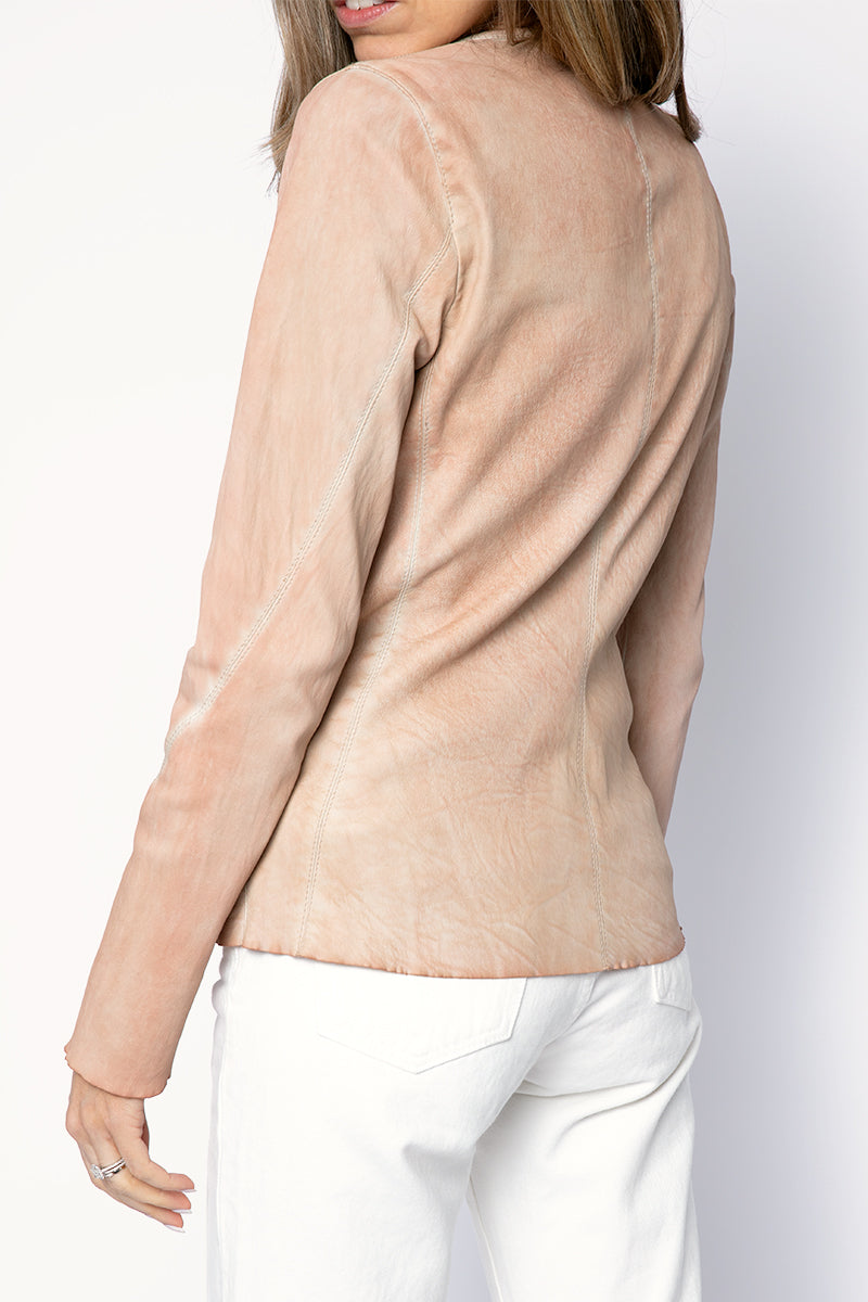 GIORGIO BRATO Leather Jacket in Poetic Rose