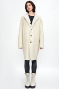 GIORGIO BRATO Reversible Shearling Coat in Ivory