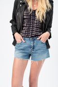 GRLFRND Helena High Rise Cut Off Shorts in Slow Burn