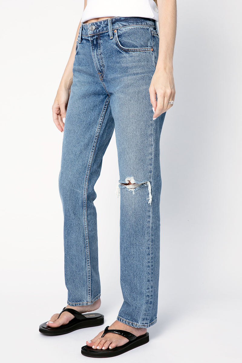 GRLFRND Kate Low Rise Slim Crop Jean in Hidden Hills