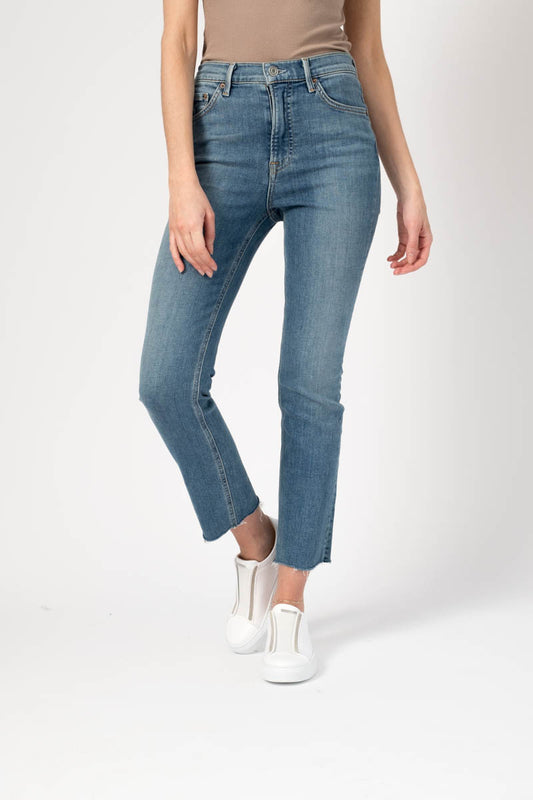 GRLFRND Reed Cropped High Rise Skinny Jean in Come Over