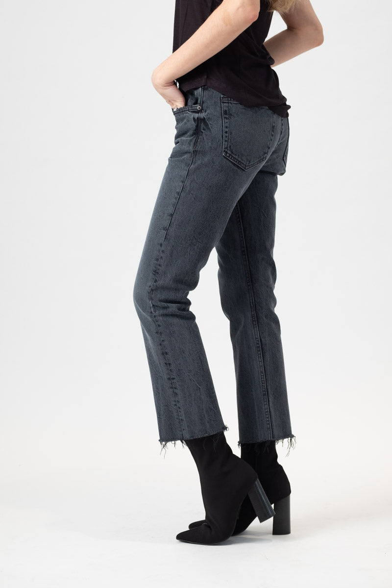 GRLFRND Tatum Mid-Rise Micro Boot in Midnight Rambler