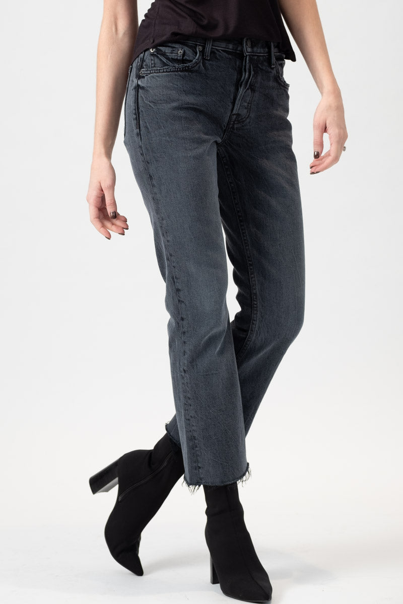 GRLFRND Tatum Mid-Rise Micro Boot in Midnight Rambler