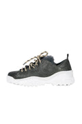 HENRY BEGUELIN Matte Bovine Granellato Leather Sneaker in Lava