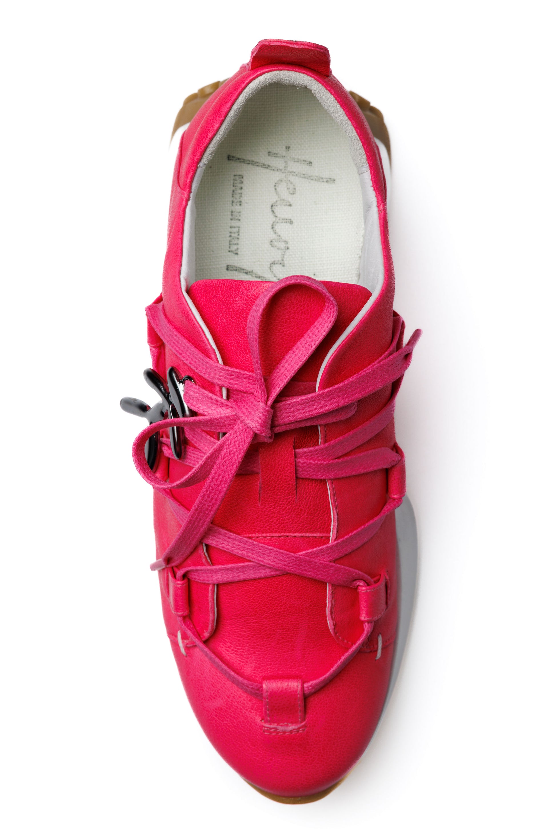 HENRY BEGUELIN Old Iron Leather Sneaker in Fuxia