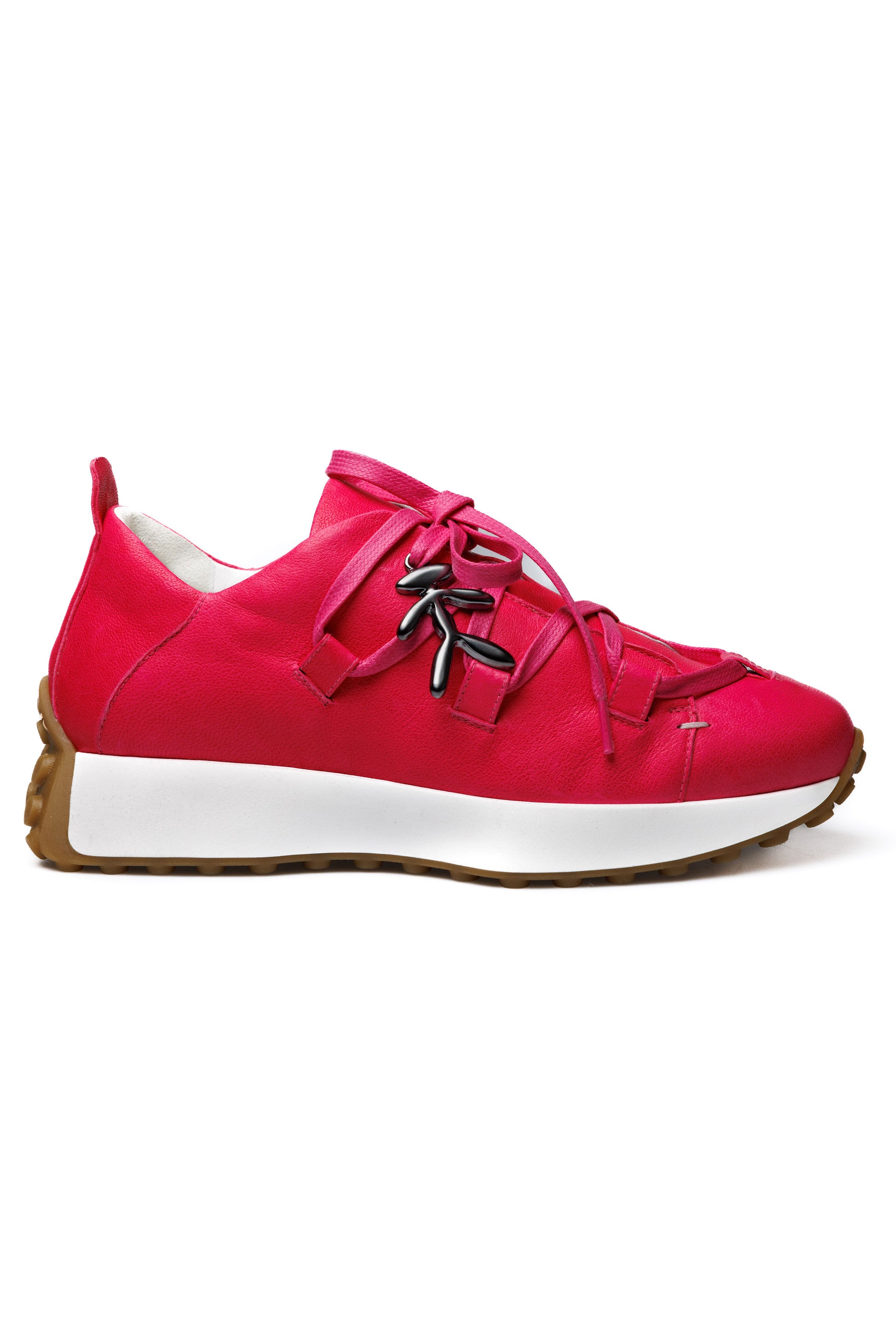 HENRY BEGUELIN Old Iron Leather Sneaker in Fuxia