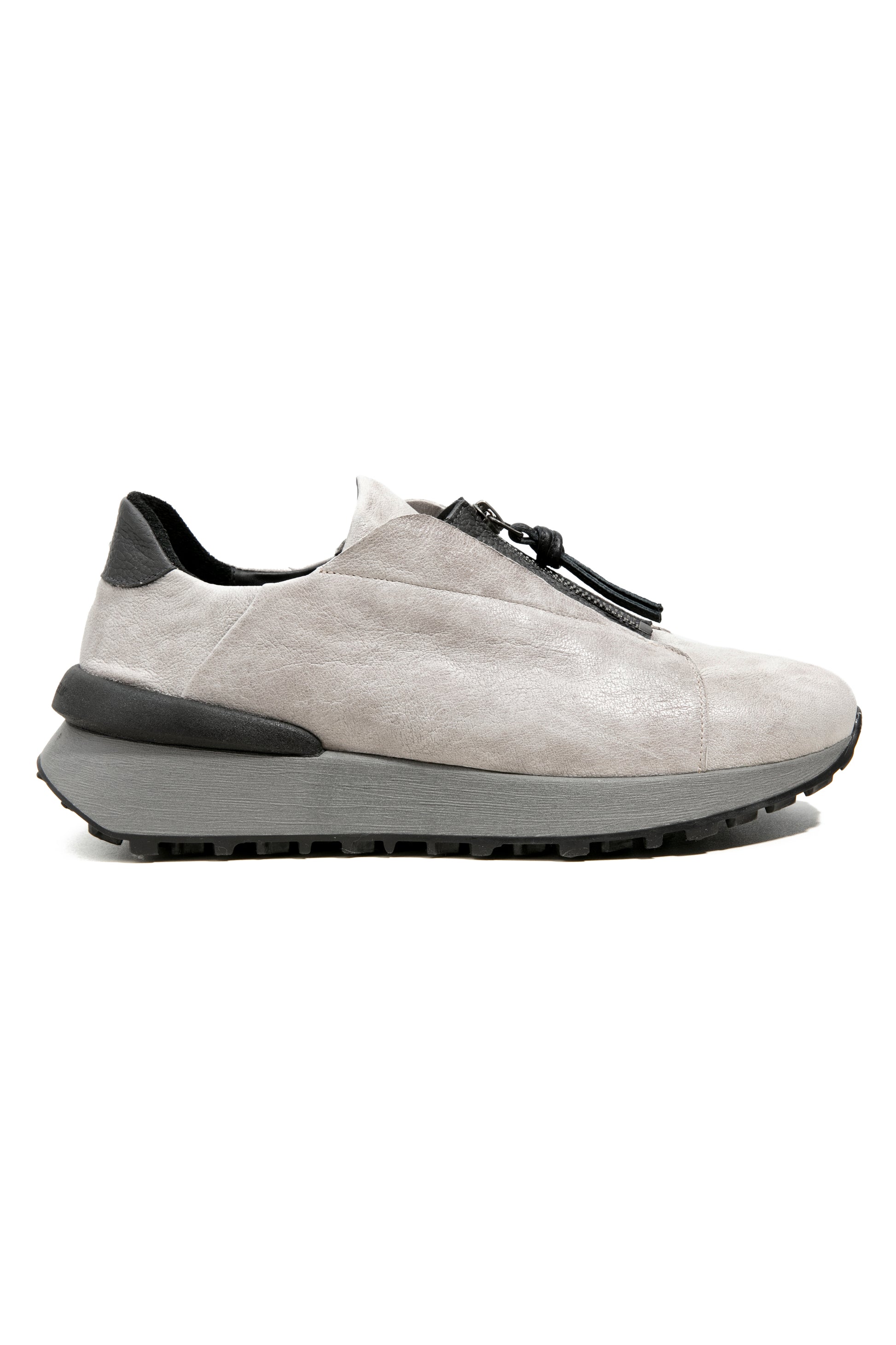 HENRY BEGUELIN Zip Vegetal Wash Leather Sneaker in Brina