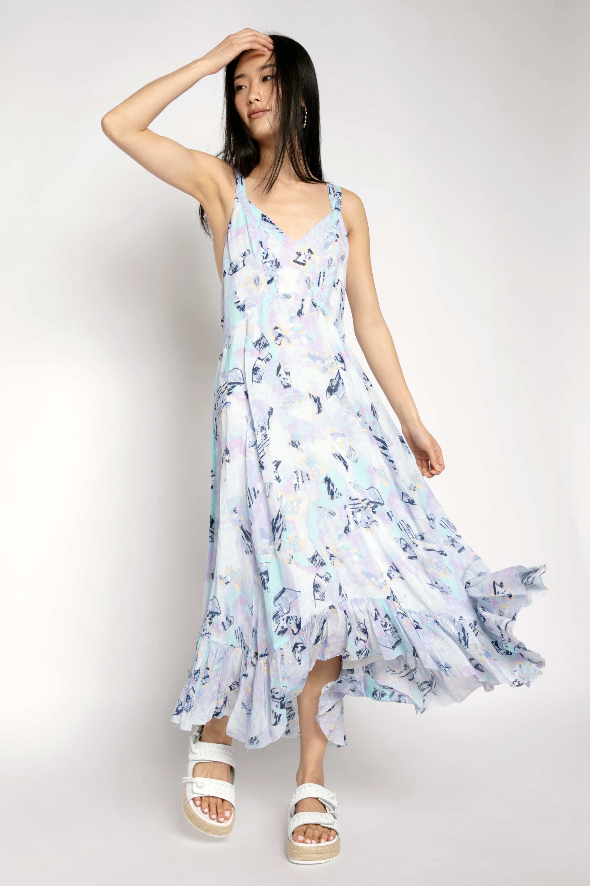 IRO Andou Dress in Mixed Blue