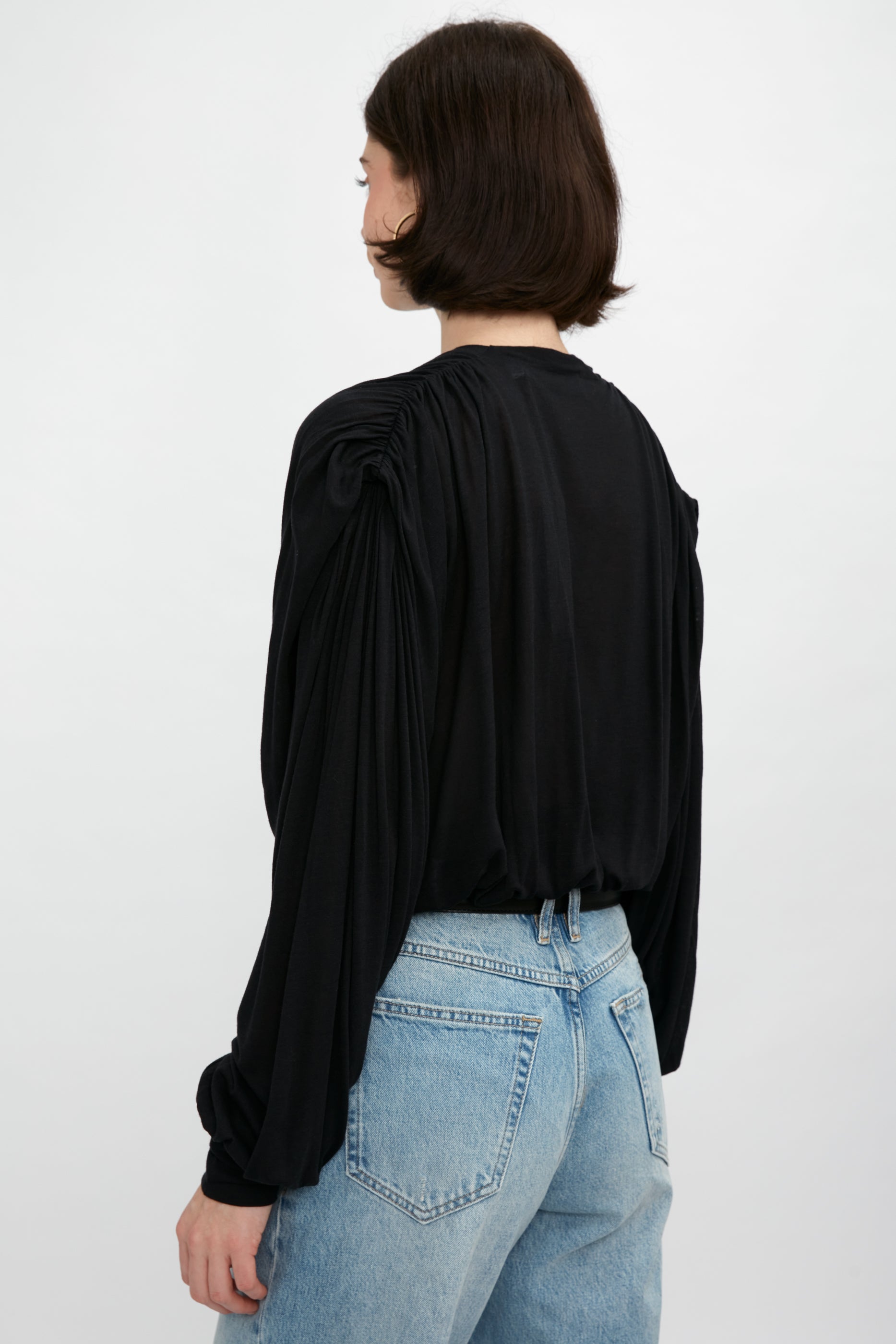 IRO Barba V-Neck Blouse in Black