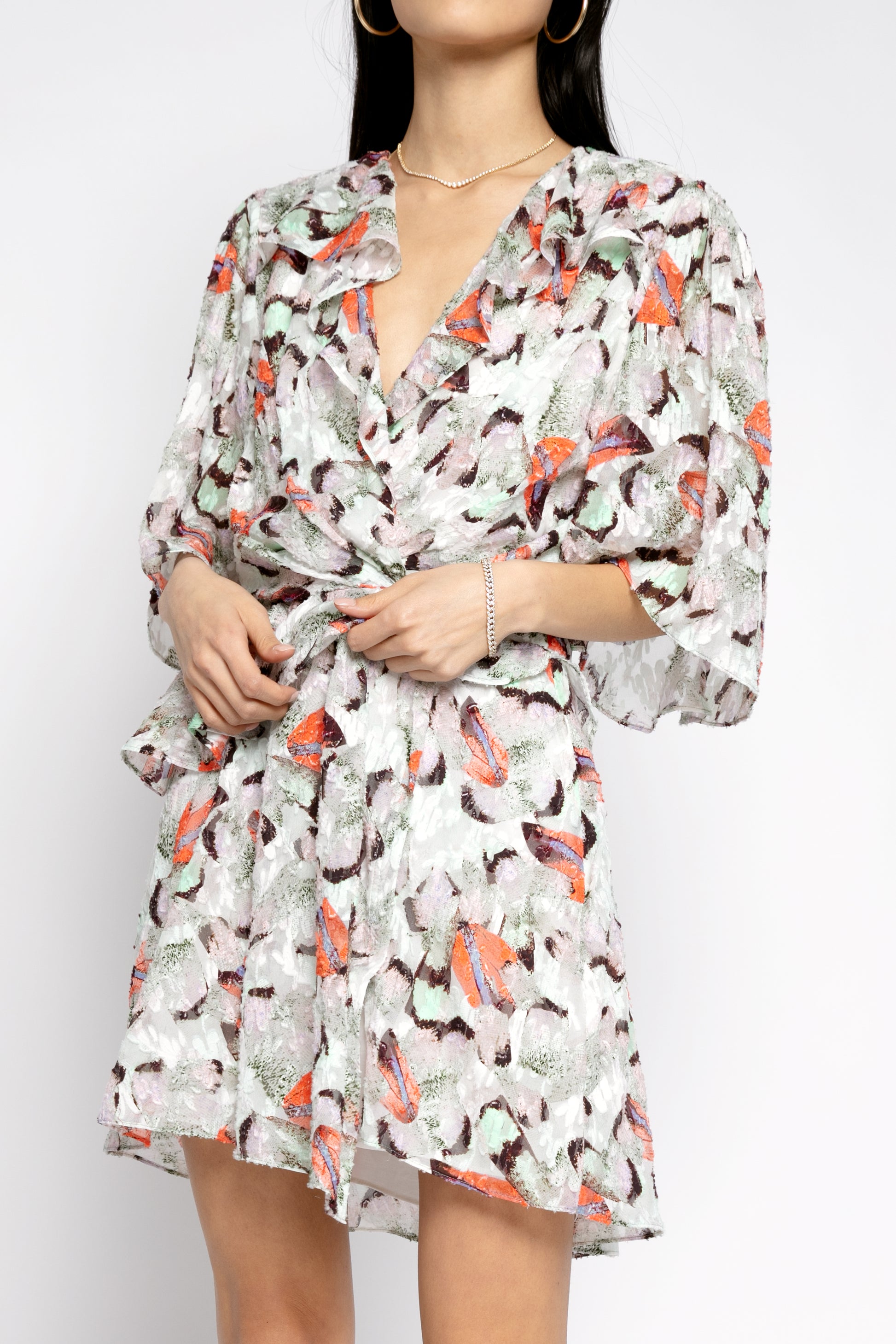 IRO Carlina Dress in Mixed Green Print