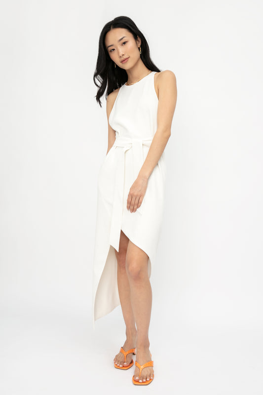 IRO Jely Asymmetrical Dress in Ecru