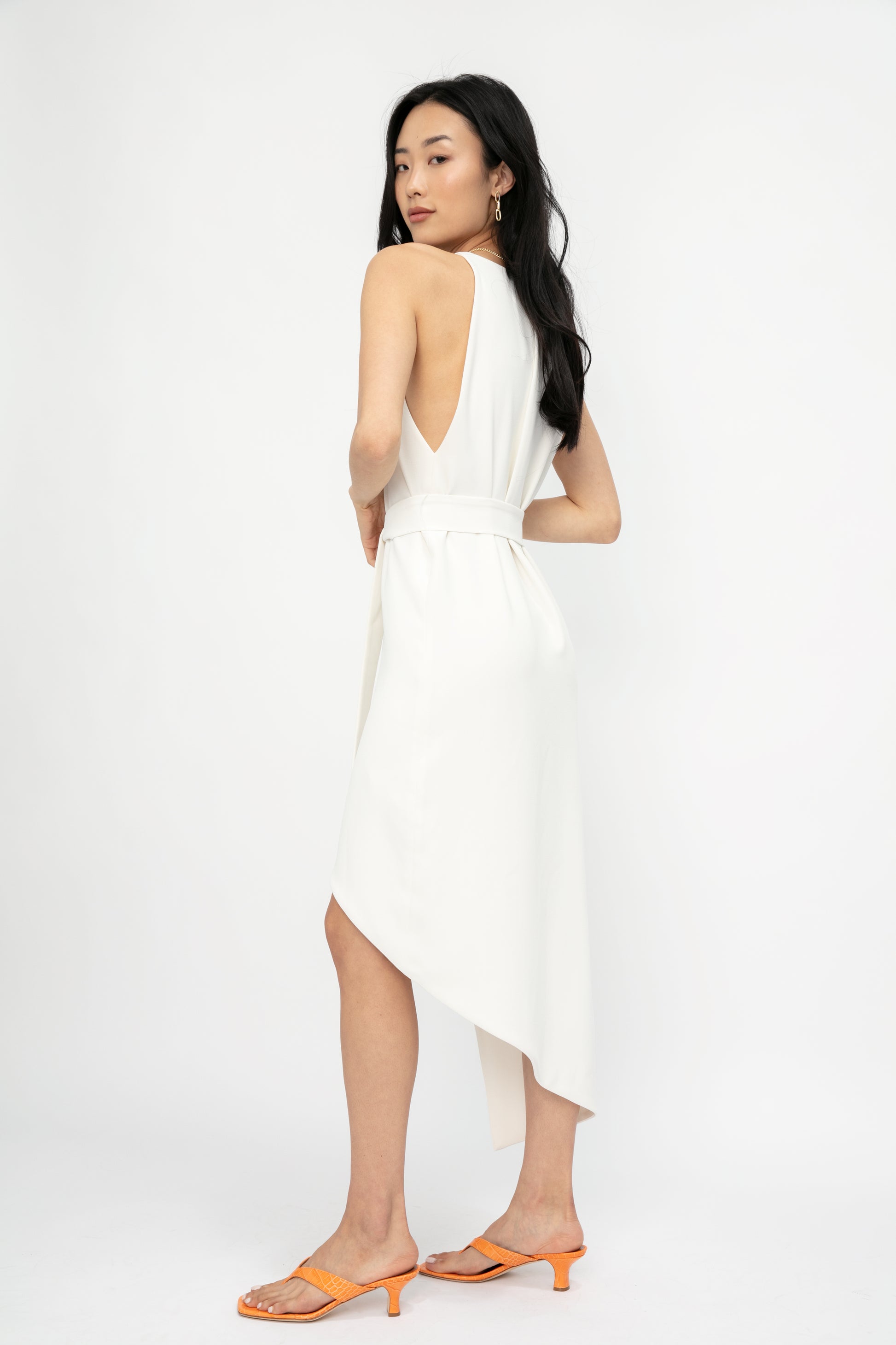 IRO Jely Asymmetrical Dress in Ecru