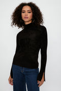 IRO Maissa Mock Neck Top in Black