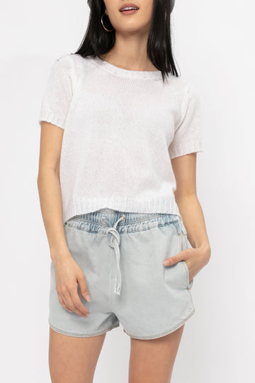 IRO Ouaga Drawstring Short in Bleached Blue