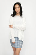 ISABEL BENENATO Boxy Asymmetrical Top in Ivory