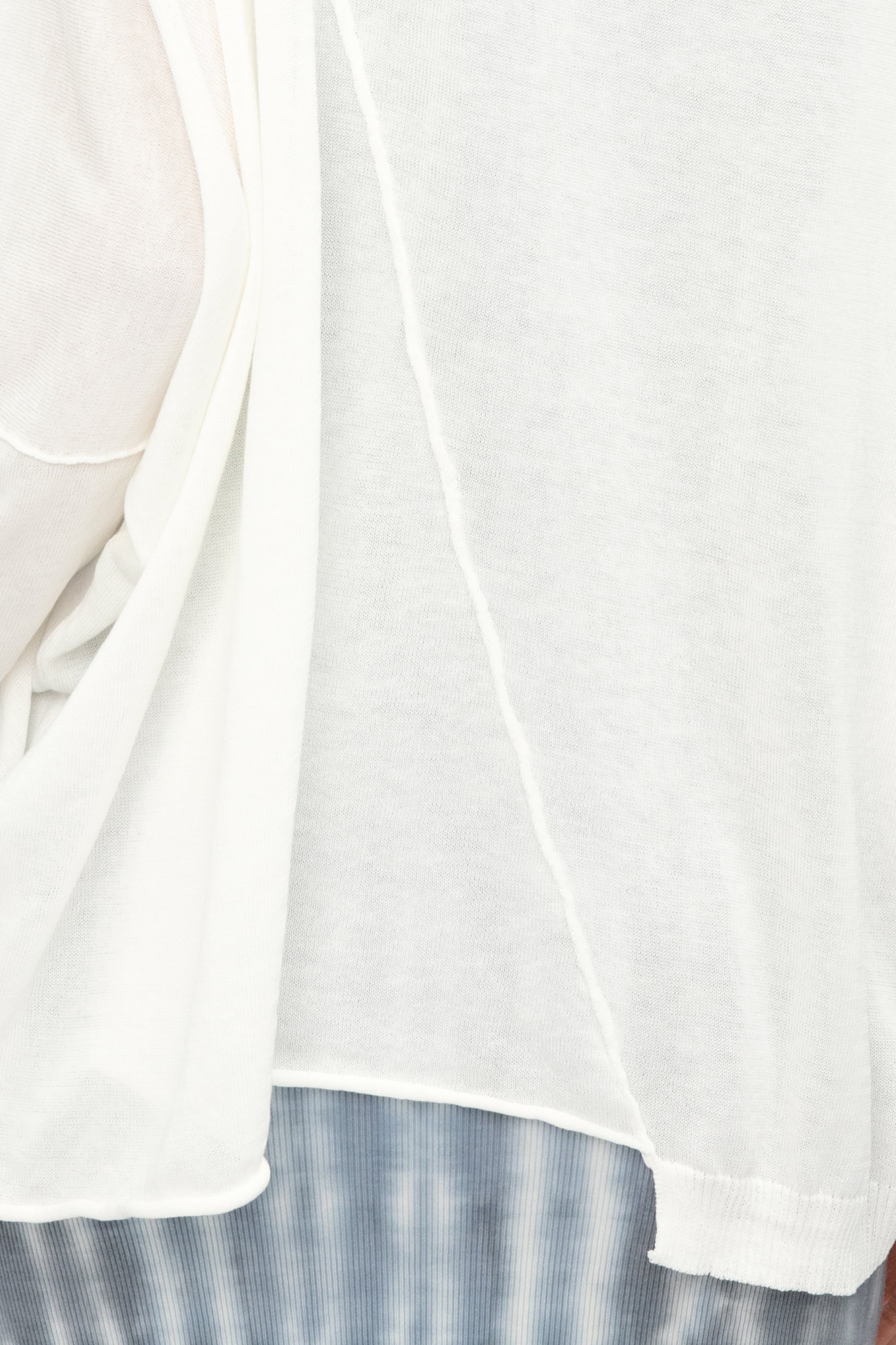 ISABEL BENENATO Boxy Asymmetrical Top in Ivory