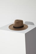 JANESSA LEONÉ Luca Fedora Hat in Camel