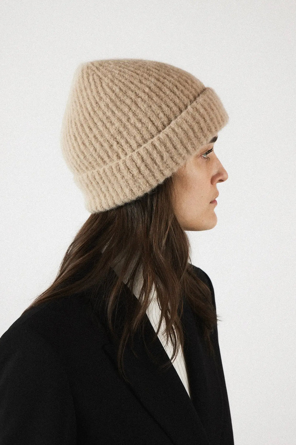 JANESSA LEONÉ Piper Alpaca Wool Blend Hat in Oatmeal