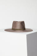 JANESSA LEONÉ Cole Fedora Hat in Taupe Grey