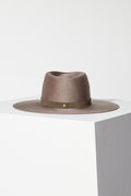JANESSA LEONÉ Cole Fedora Hat in Taupe Grey