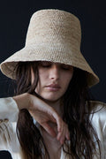 JANESSA LEONE Felix Woven Bucket Hat in Natural