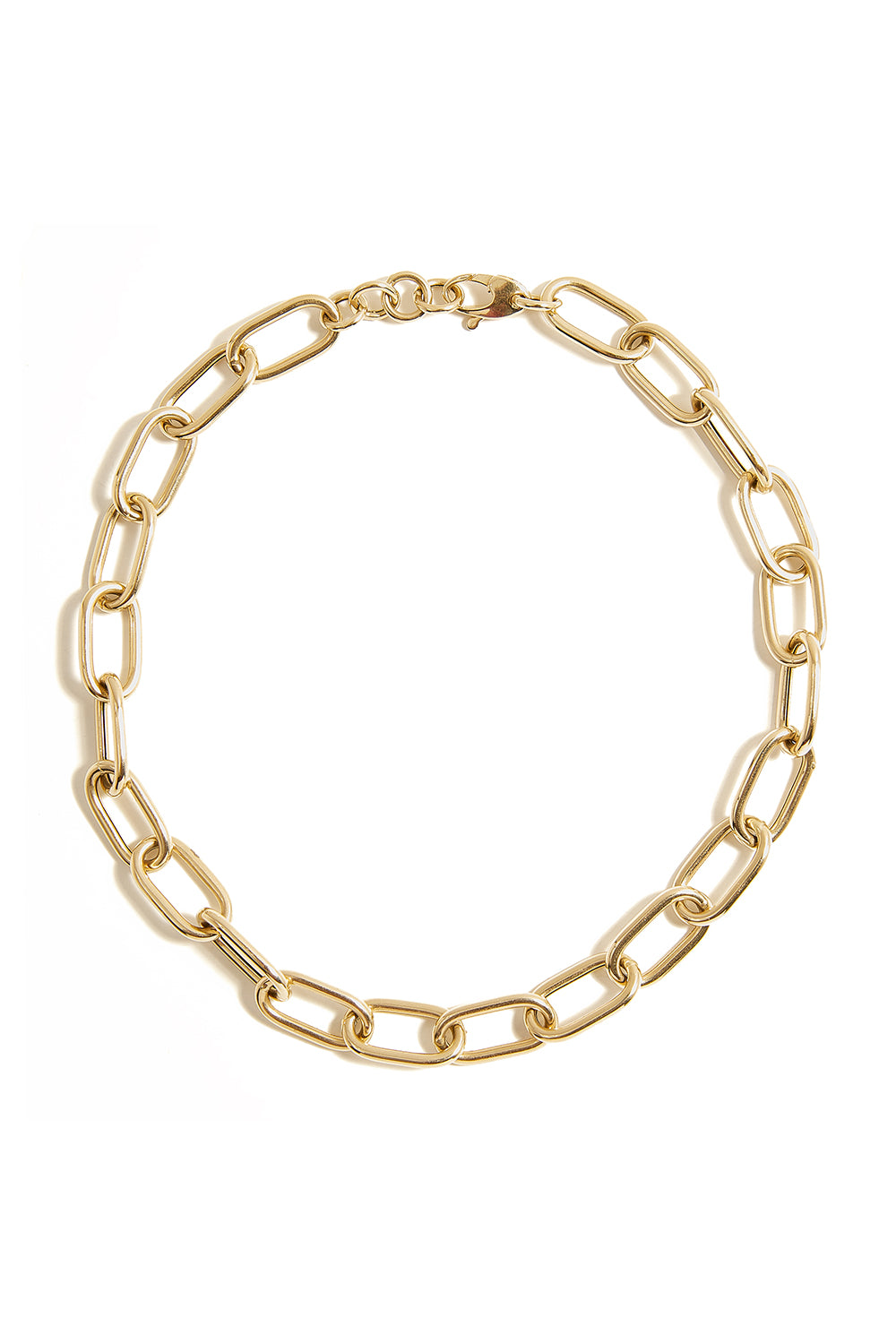 L.A. STEIN Jumbo Italian Chain Link in Semi-Hollow 14k Yellow Gold