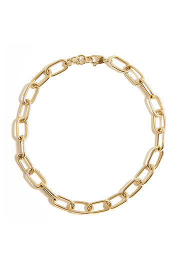 L.A. STEIN Jumbo Italian Chain Link in Semi-Hollow 14k Yellow Gold
