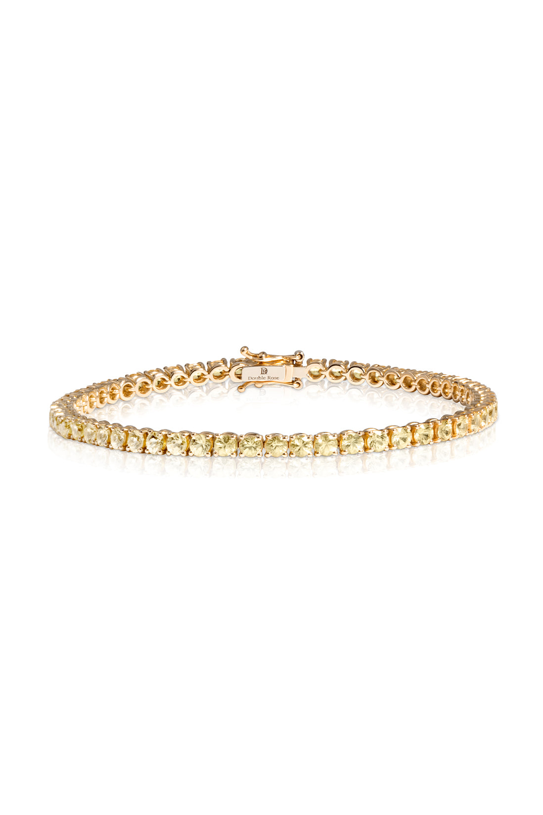 L.A. STEIN Yellow Sapphire Tennis Bracelet in 18k Yellow Gold