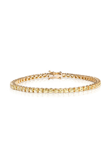L.A. STEIN Yellow Sapphire Tennis Bracelet in 18k Yellow Gold