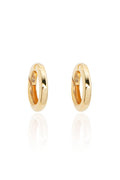 L.A. STEIN Pavé Diamond Huggies in Yellow Gold