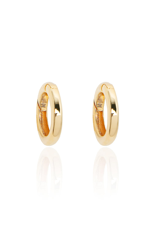 L.A. STEIN PavƩ Diamond Huggies in Yellow Gold