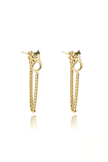 L.A. STEIN Cuban Miami Chain Doorknocker Earrings