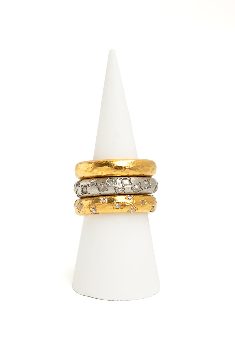 L.A. STEIN 24k Gold Handmade Band Ring