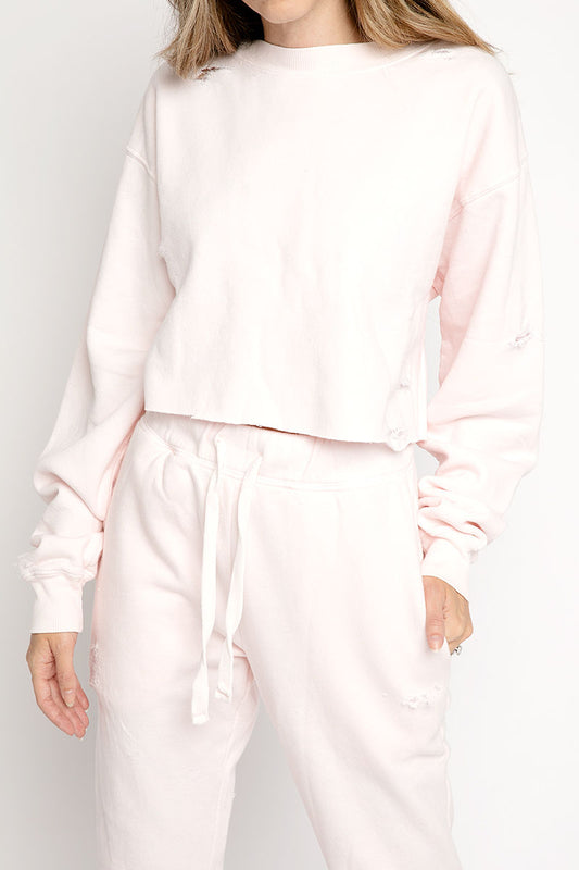 LA DETRESSE The Moon Rose Pullover in Pink
