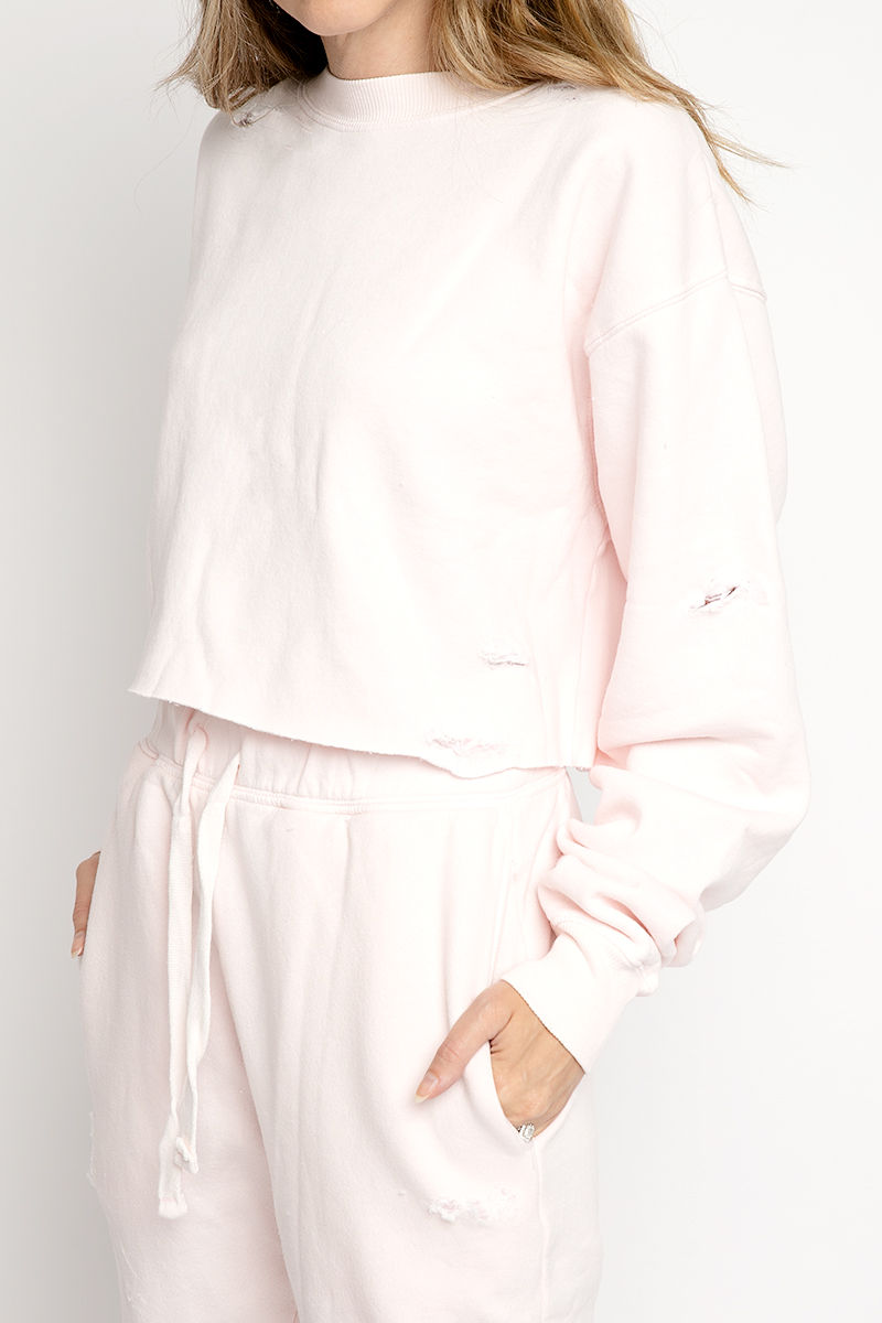 LA DETRESSE The Moon Rose Pullover in Pink