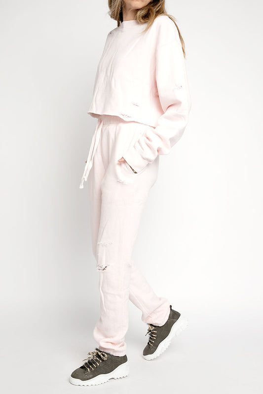 LA DETRESSE The Moon Rose Pullover in Pink