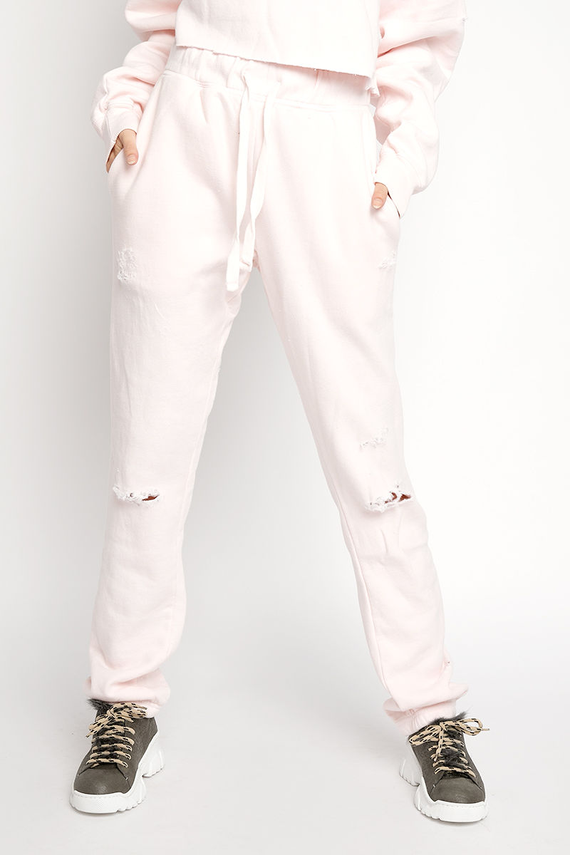 LA DETRESSE The World Rose Sweatpant in Pink