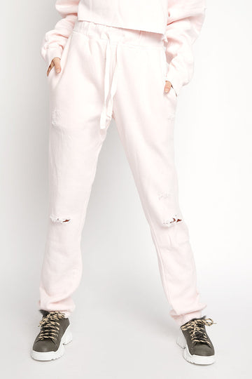 LA DETRESSE The World Rose Sweatpant in Pink