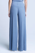 L'AGENCE Crawford Wide Leg in Pant in Steel Blue