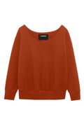 L'AGENCE Kimora Off Shoulder Top in Rust