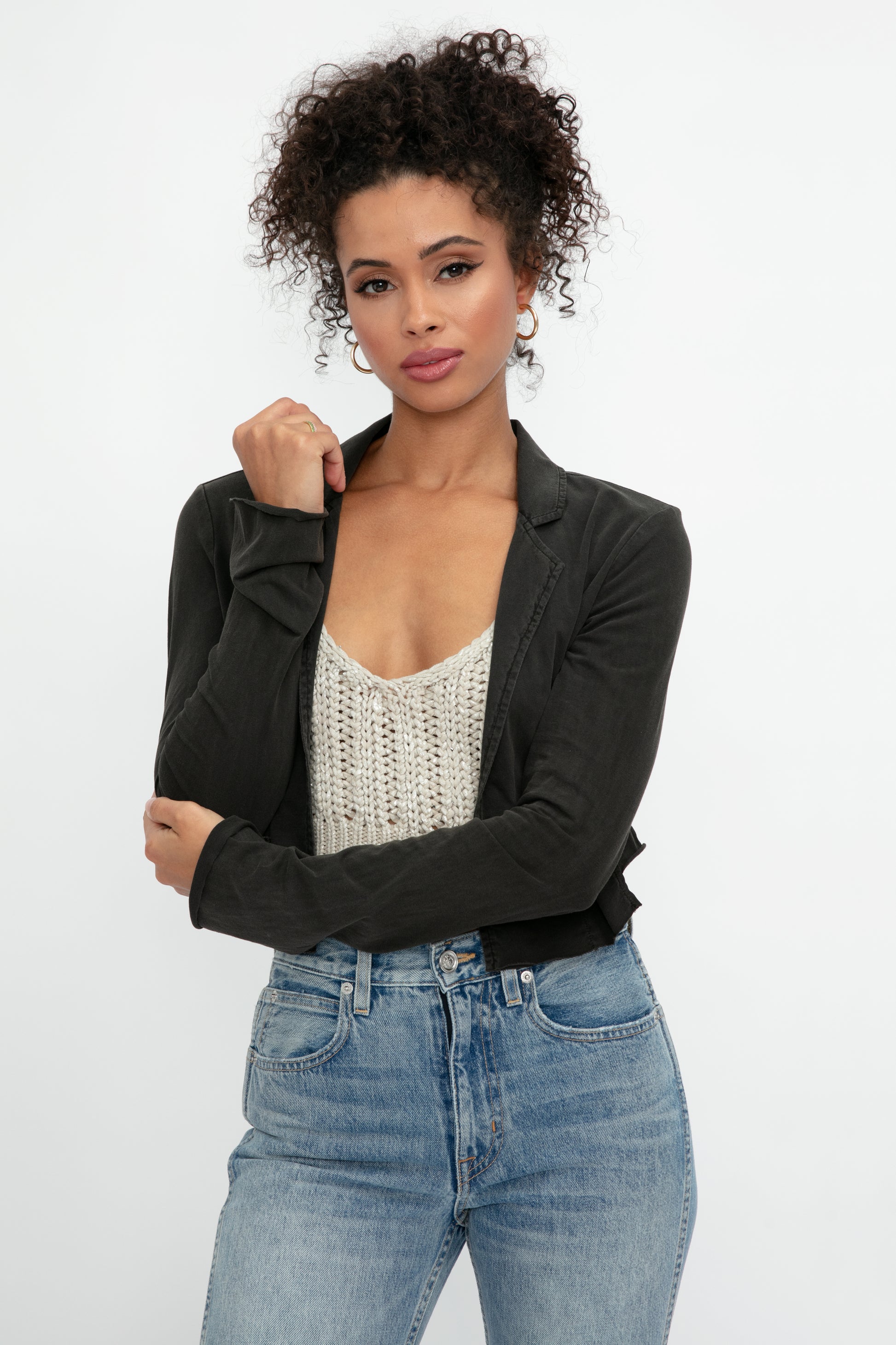 L'AGENCE Ashanti Bolero Jacket in Black