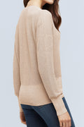 L'AGENCE Blair Crossover Pullover in Biscotti