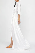 L'AGENCE Cammi Long Shirt Dress in White