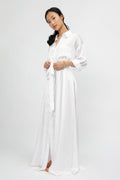 L'AGENCE Cammi Long Shirt Dress in White