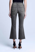L'AGENCE Kendra Crop Flare Jean in Misty Grey