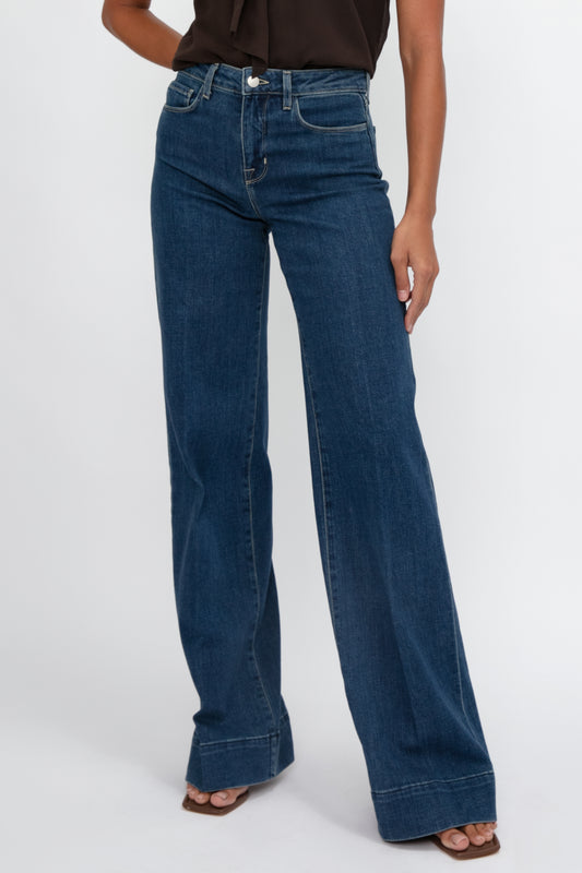 L'AGENCE Madden High Rise Wide Leg Jean in Durango