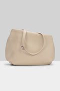 MARSÈLL Fantasma Grained Leather Bag in Biscuit
