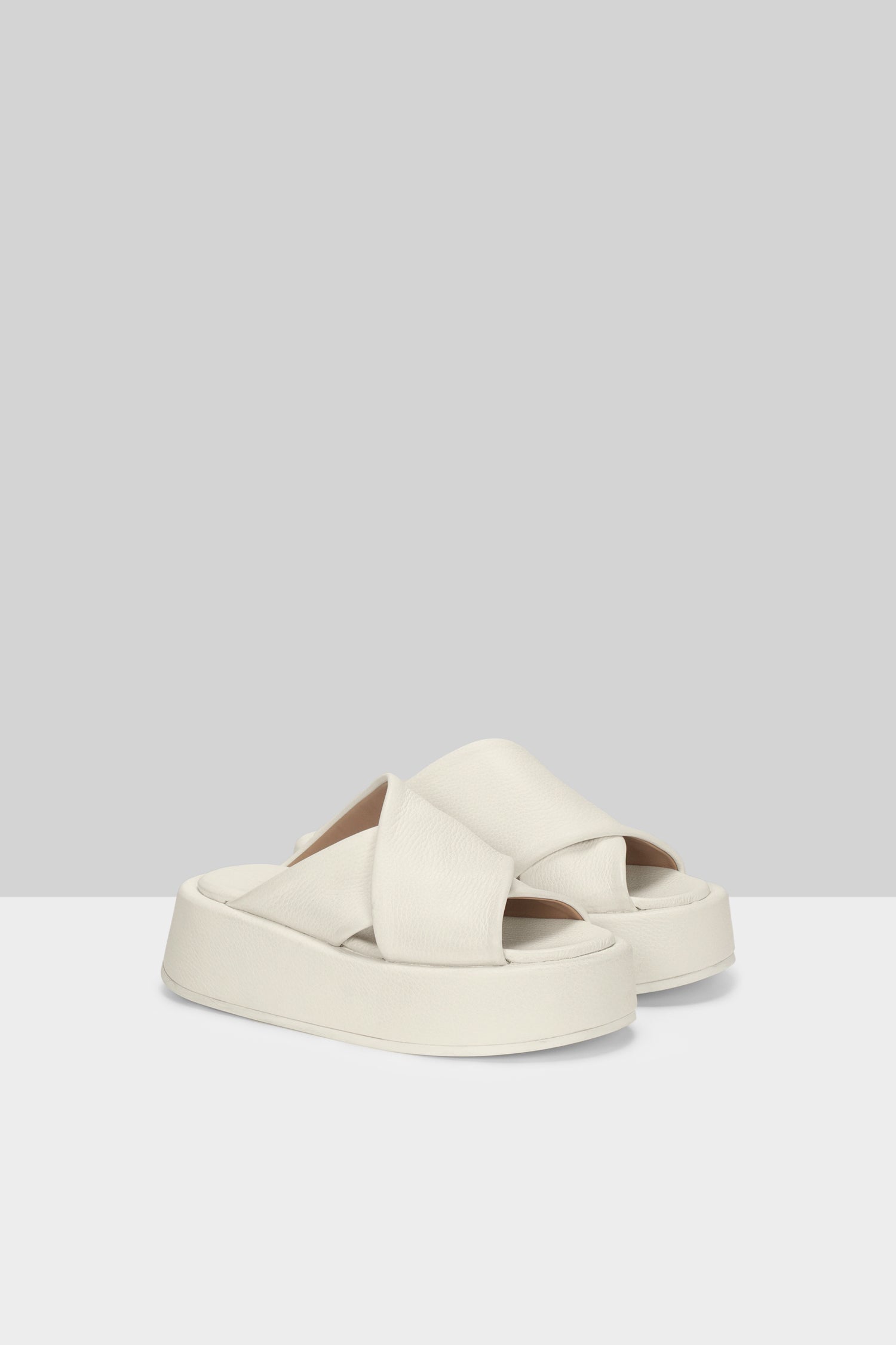 MARSÈLL Piattaforma Leather Sandal in Ivory