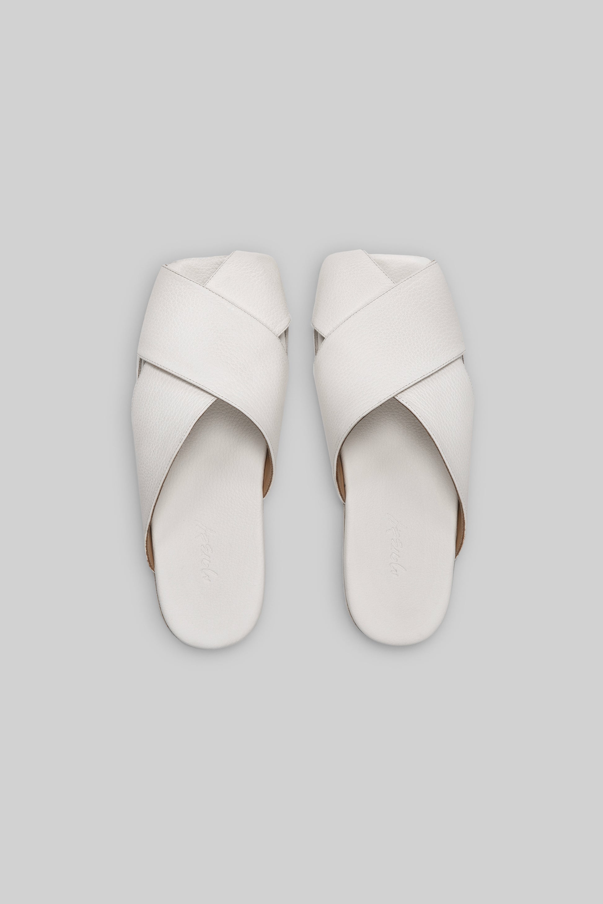 MARSÈLL Spatola Crossover Leather Slide in Optical White