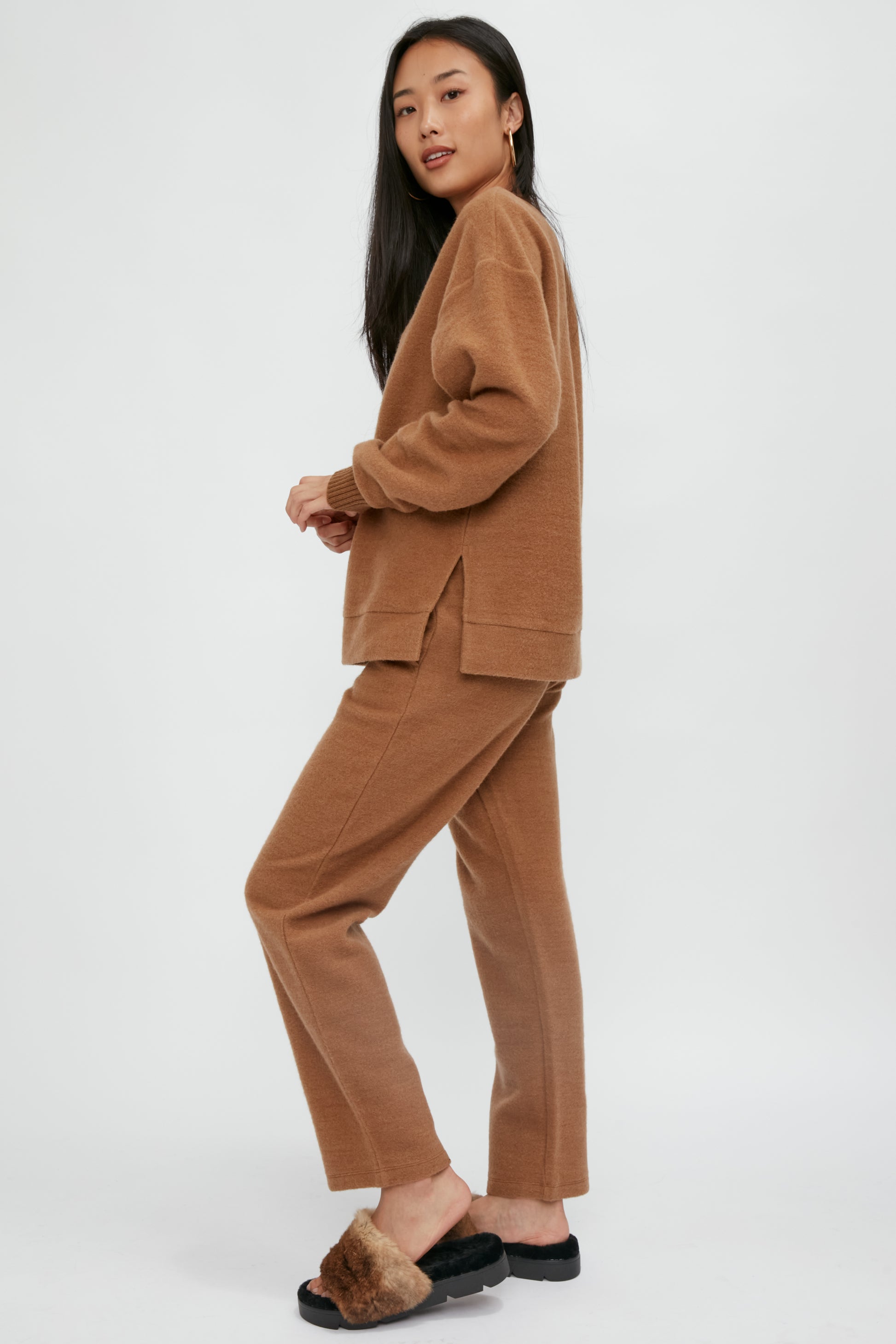 MAX MARA LEISURE Beira Jersey Trouser Pant in Camel